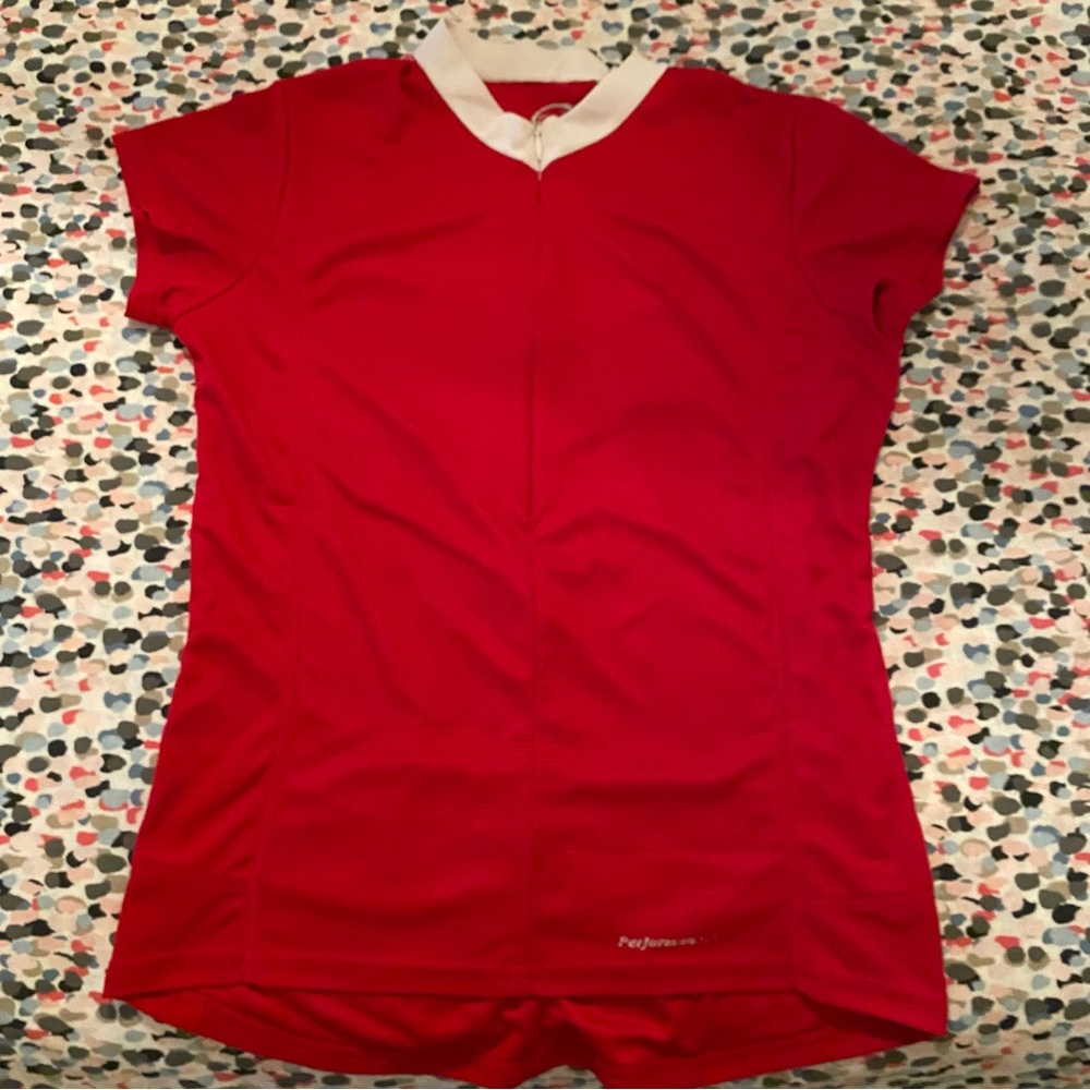 Red cycling jersey